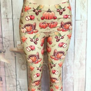 Fall Harvest Pumpkin Adult Leggings…